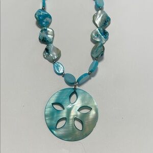 Turquoise Shell Pendant Necklace - Women Jewelry